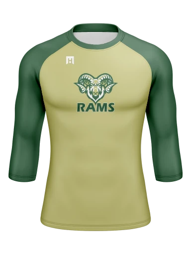 Men’s Compression Raglan Long Sleeve Rash Guard preview, front