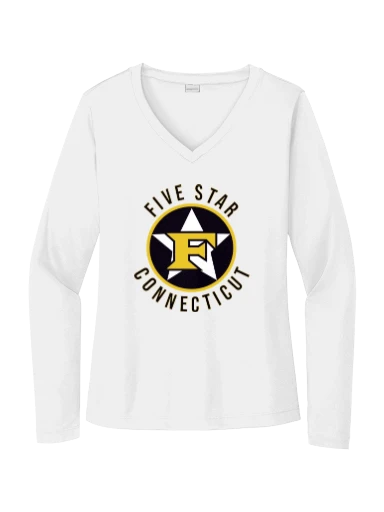 Sport-Tek Women's Long Sleeve PosiCharge Competitor V-Neck Tee preview, front