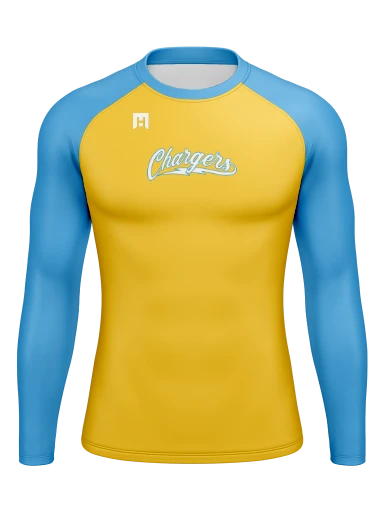 Men’s Compression Raglan Long Sleeve Rash Guard preview, front