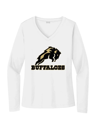 GVYF Buffaloes Women's Long Sleeve PosiCharge Competitor V-Neck Tee preview, front
