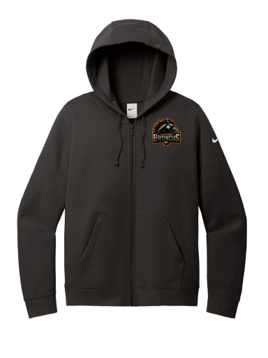 Nike Women's Club Fleece Sleeve Swoosh Full-Zip Hoodie preview, front