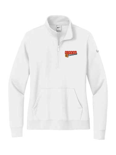 Nike Women's Club Fleece Sleeve Swoosh 1/2-Zip preview, front