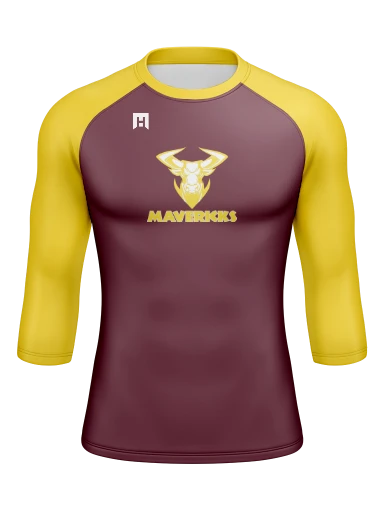 Men’s Compression Raglan Long Sleeve Rash Guard preview, front