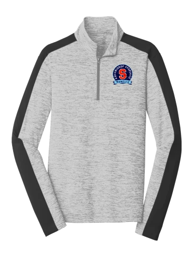 Sport-Tek PosiCharge Electric Heather Colorblock 1/4-Zip Pullover preview, front