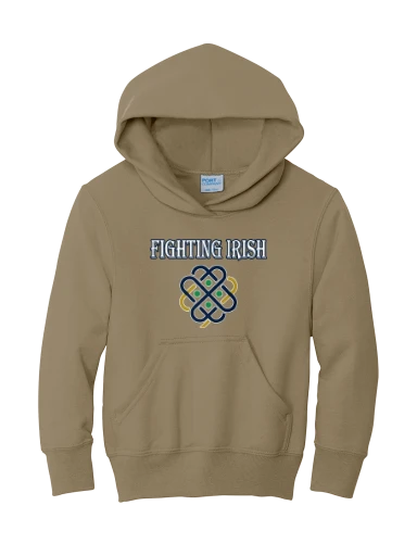 GVYF Fighting Irish Youth Core Fleece Pullover Hooded Sweatshirt preview, front
