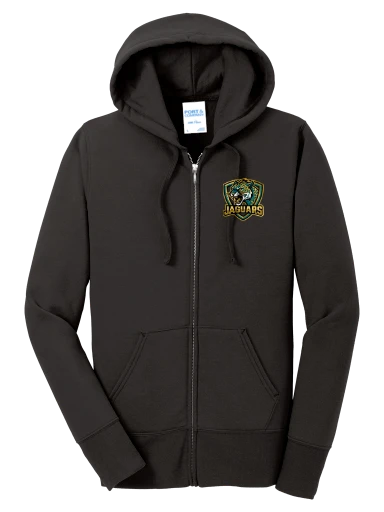 GVYF Jaguars Women's Core Fleece Full-Zip Hooded Sweatshirt preview, front