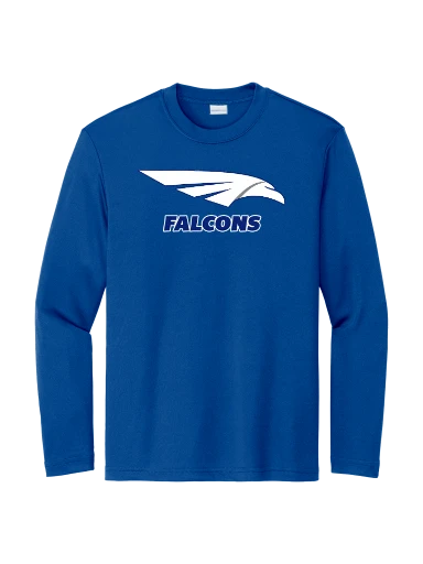 GVYF Falcons Youth Long Sleeve PosiCharge Competitor Tee preview, front