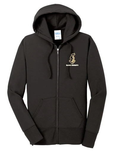 GVYF Black Knights Women's Core Fleece Full-Zip Hooded Sweatshirt preview, front