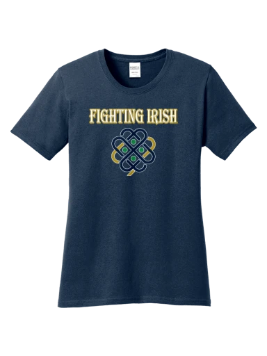 GVYF Fighting Irish Women's Core Cotton Tee preview, front