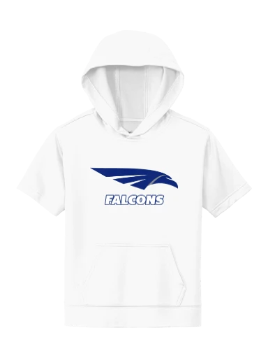 GVYF Falcons Youth Sport-Wick Fleece Short Sleeve Hooded Pullover preview, front
