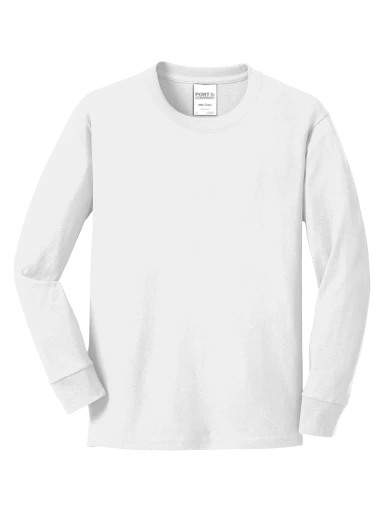 Youth Long Sleeve Core Cotton Tee preview, front