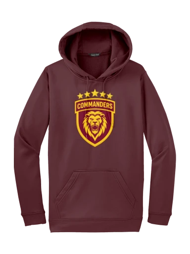 GVYF Commanders Sport-Wick Fleece Hooded Pullover preview, front