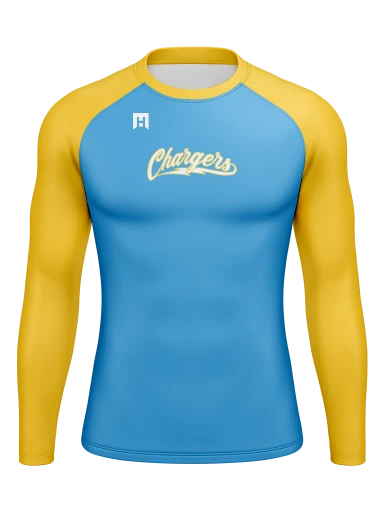 Men’s Compression Raglan Long Sleeve Rash Guard preview, front