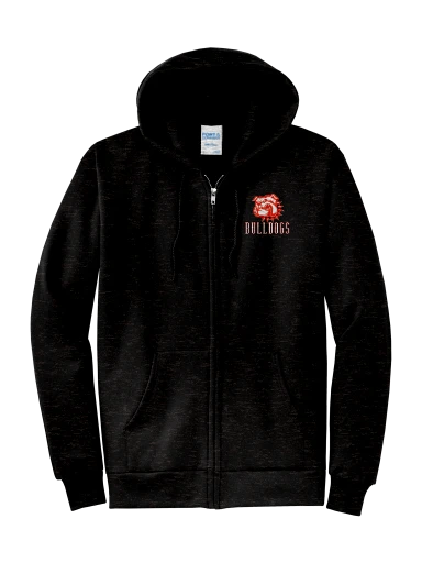 GVYF Bulldogs Core Fleece Full-Zip Hooded Sweatshirt preview, front