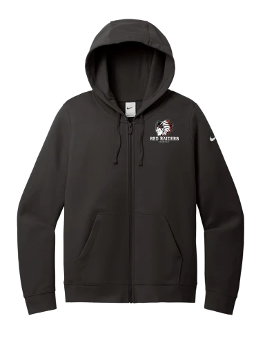 Nike Women's Club Fleece Sleeve Swoosh Full-Zip Hoodie preview, front