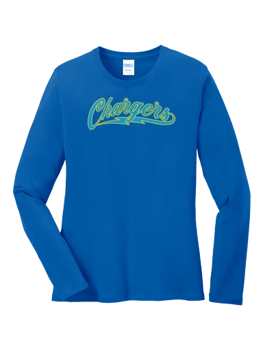 GVYF Chargers Women's Long Sleeve Core Cotton Tee preview, front