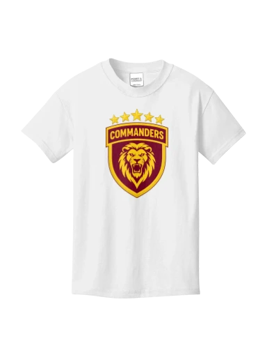 GVYF Commanders Youth Core Cotton Tee preview, front