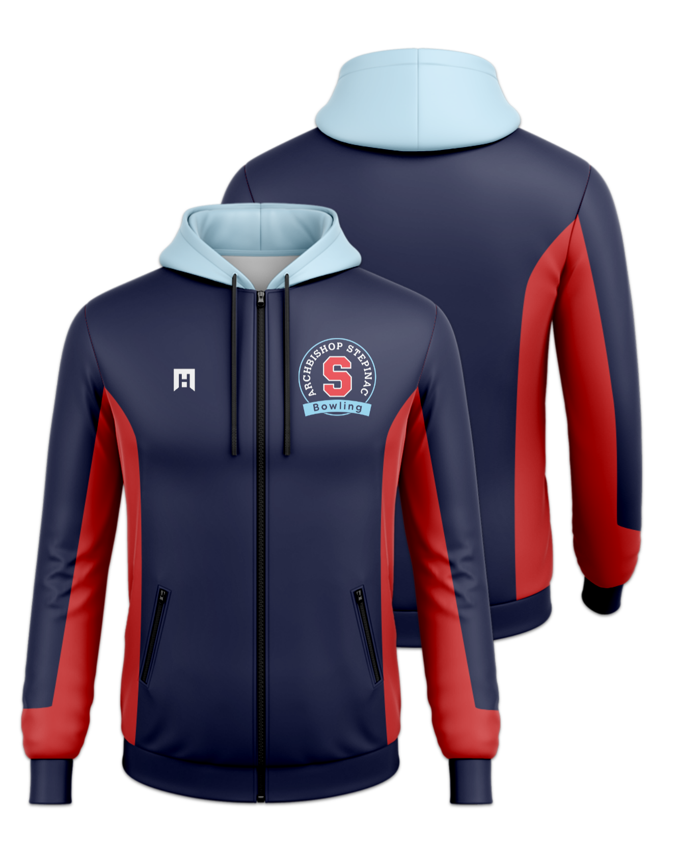 Rendered product preview, stack