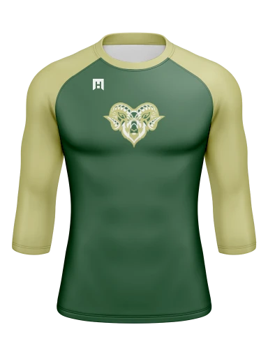 Men’s Compression Raglan Long Sleeve Rash Guard preview, front