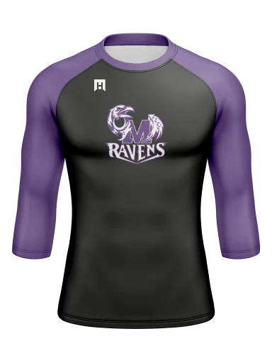Men’s Compression Raglan Long Sleeve Rash Guard preview, front