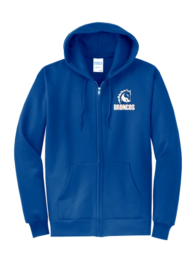 GVYF Broncos Core Fleece Full-Zip Hooded Sweatshirt preview, front
