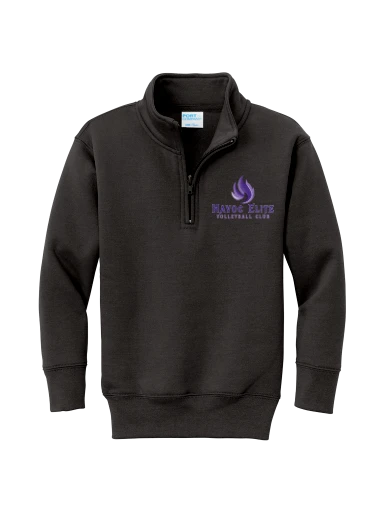 Port & Co Youth Core Fleece 1/4-Zip Pullover Sweatshirt preview, front