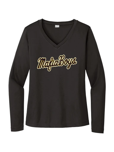 Sport-Tek Women's Long Sleeve PosiCharge Competitor V-Neck Tee preview, front