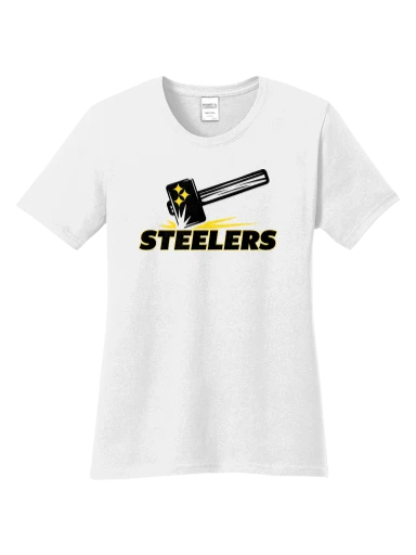 GVYF Steelers Women's Core Cotton Tee preview, front
