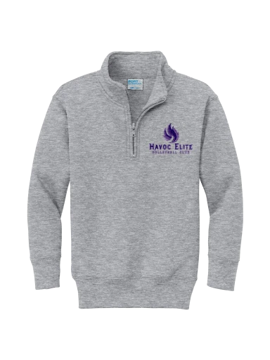 Port & Co Youth Core Fleece 1/4-Zip Pullover Sweatshirt preview, front