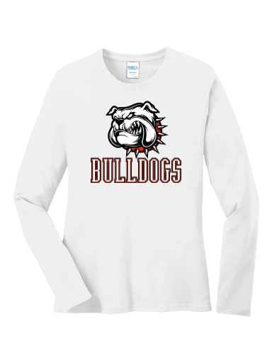 GVYF Bulldogs Women's Long Sleeve Core Cotton Tee preview, front