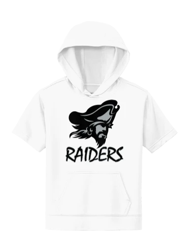 GVYF Raiders Youth Sport-Wick Fleece Short Sleeve Hooded Pullover preview, front