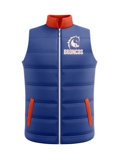 GVYF Broncos Puffer Vest preview, front