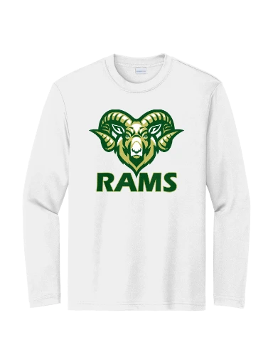 GVYF Rams Youth Long Sleeve PosiCharge Competitor Tee preview, front