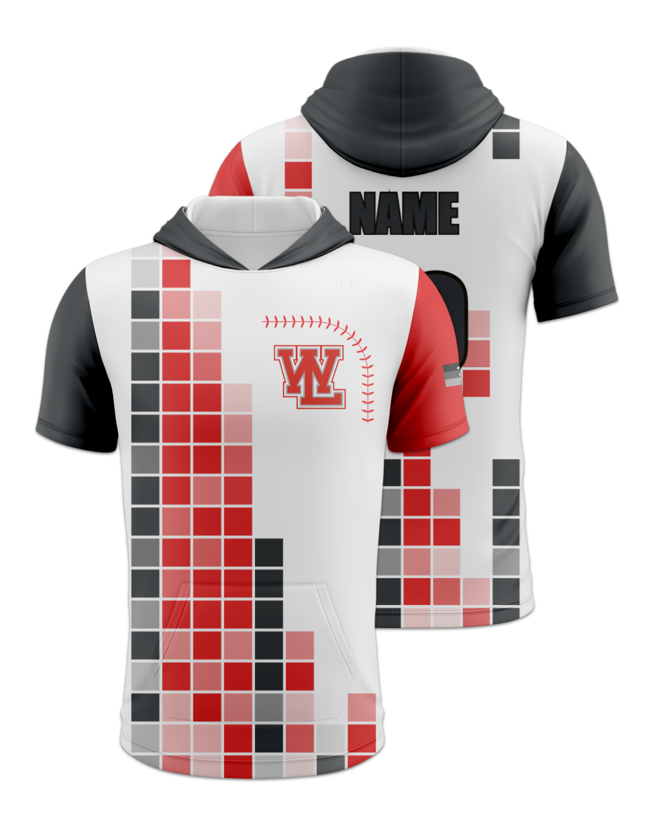 Rendered product preview, stack