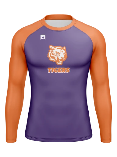 Men’s Compression Raglan Long Sleeve Rash Guard preview, front