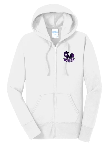 GVYF Ravens Women's Core Fleece Full-Zip Hooded Sweatshirt preview, front