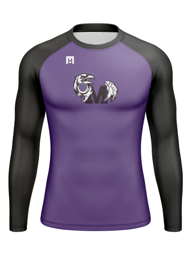 Men’s Compression Raglan Long Sleeve Rash Guard preview, front