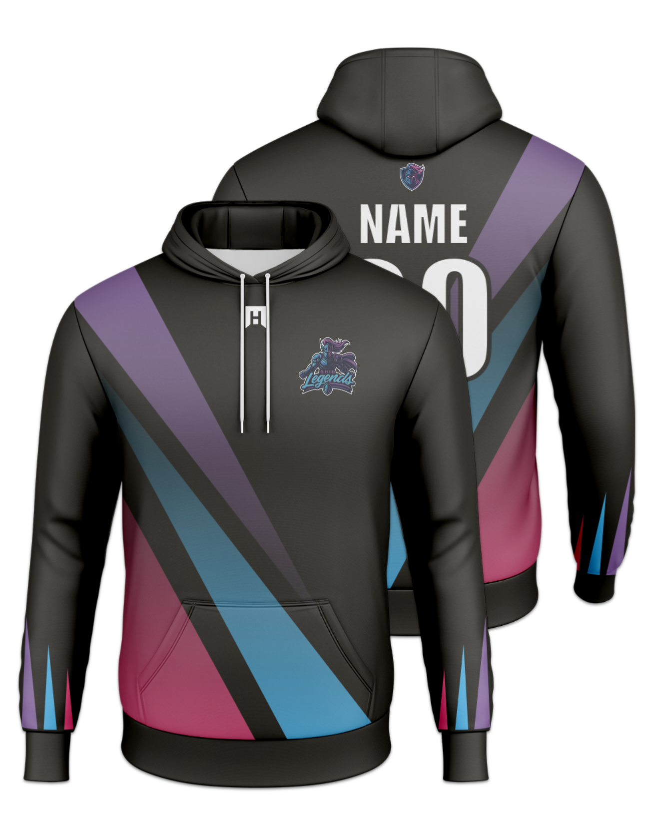 Rendered product preview, stack