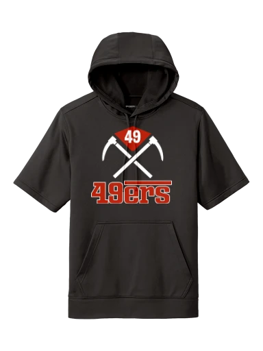 GVYF 49ers Sport-Wick Fleece Short Sleeve Hooded Pullover preview, front