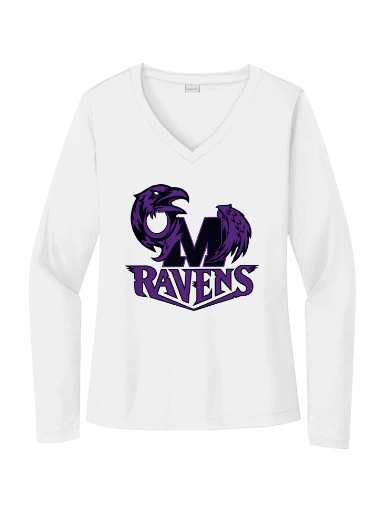 GVYF Ravens Women's Long Sleeve PosiCharge Competitor V-Neck Tee preview, front