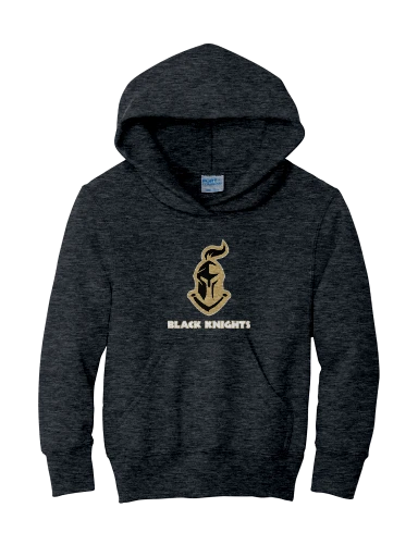 GVYF Black Knights Youth Core Fleece Pullover Hooded Sweatshirt preview, front