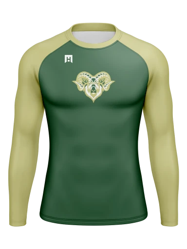 Men’s Compression Raglan Long Sleeve Rash Guard preview, front