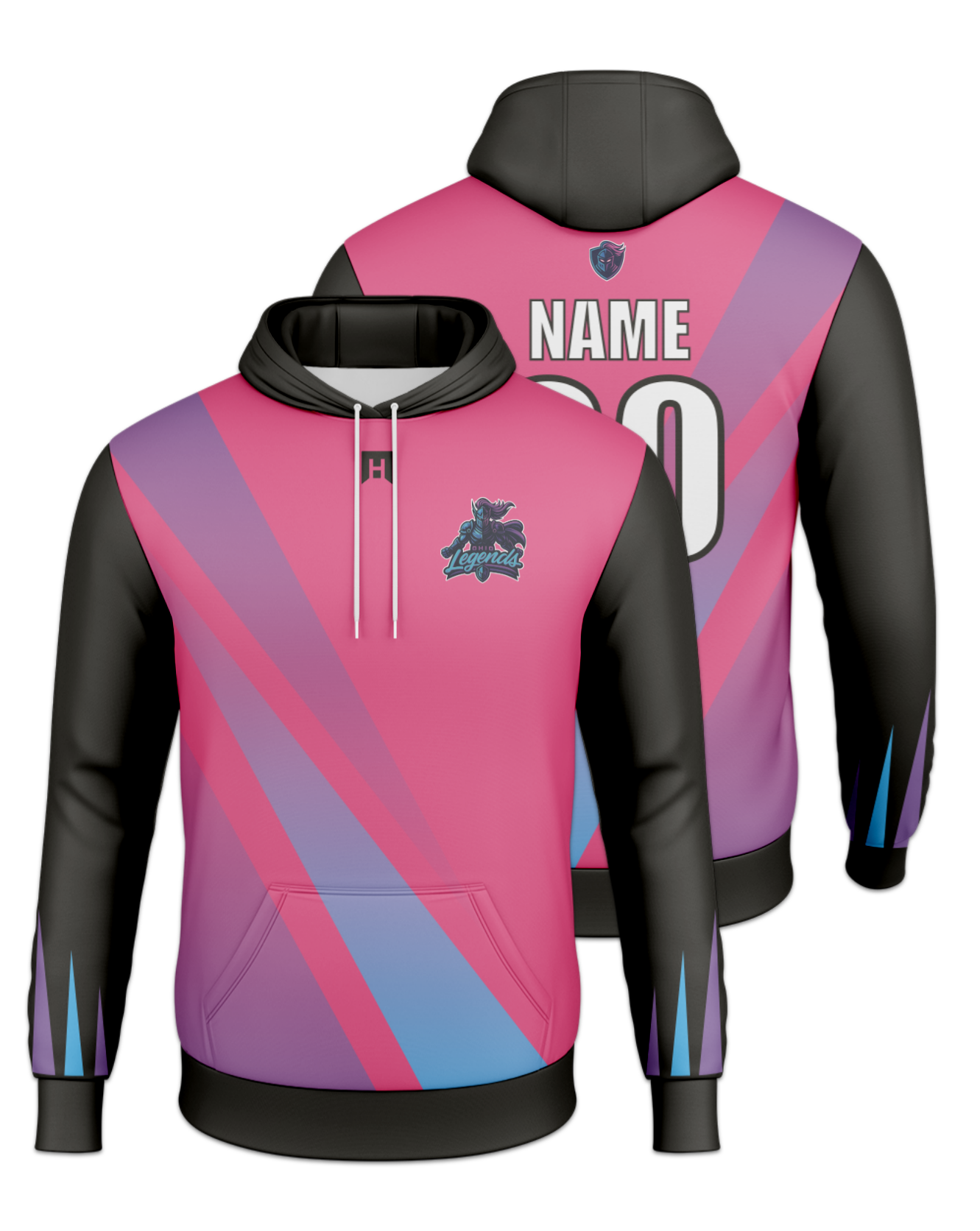 Rendered product preview, stack