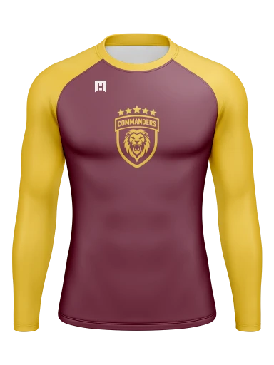 Men’s Compression Raglan Long Sleeve Rash Guard preview, front