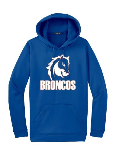 GVYF Broncos Sport-Wick Fleece Hooded Pullover preview, front