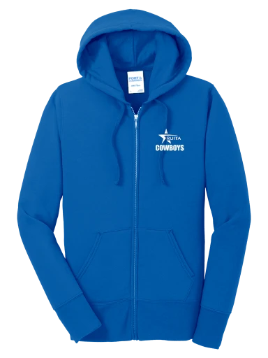 GVYF Cowboys Women's Core Fleece Full-Zip Hooded Sweatshirt preview, front