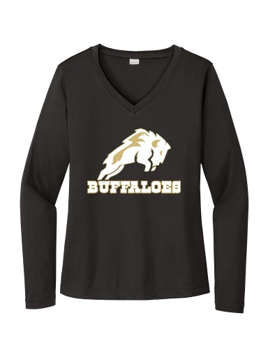 GVYF Buffaloes Women's Long Sleeve PosiCharge Competitor V-Neck Tee preview, front