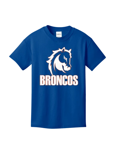 GVYF Broncos Youth Core Cotton Tee preview, front