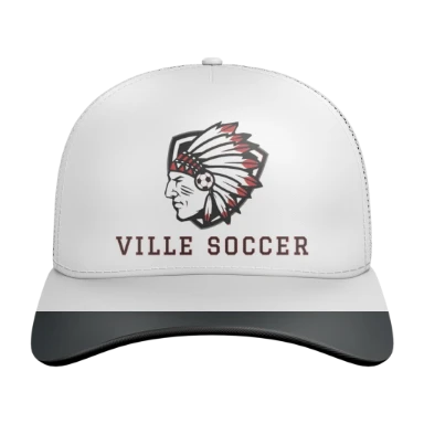 Sublimated 5 Panel Curved Trucker Cap preview, front