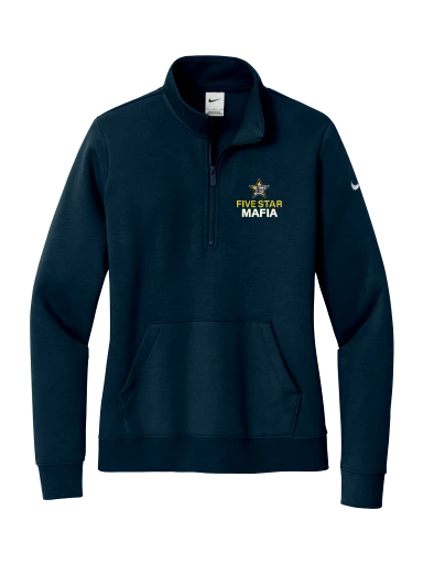 Nike Women's Club Fleece Sleeve Swoosh 1/2-Zip preview, front